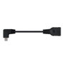 Nanocable Cable USB 2.0 OTG Micro-USB B Acodado a USB-A Hembra 15 cm